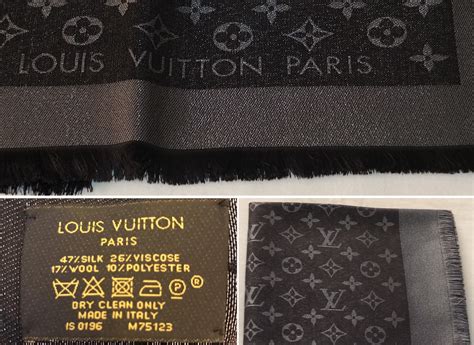 louis vuitton scarf tag authentic vs fake|genuine louis vuitton scarf.